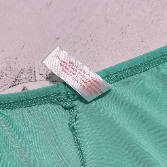 UnderSummer slip shorts size 2X in green with lace trim - Picture 4 of 6